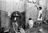 Main Stage Sleeper on the last day at Woodstock, 1969